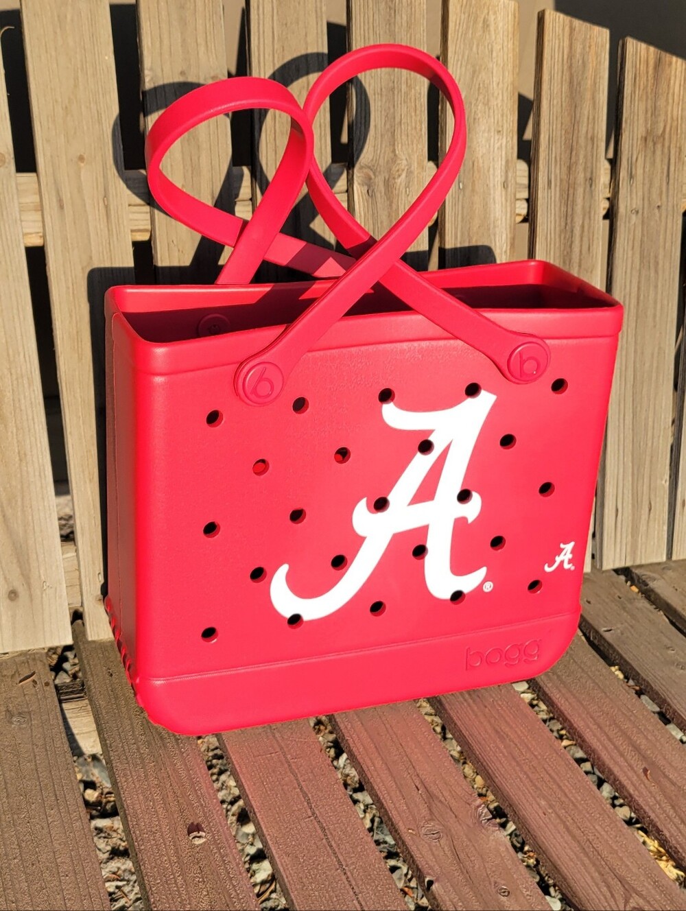 New Boggbag Baby (medium) Alabama Crimson Tide Collegiate Red Tote Bag